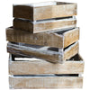 Rectangular Solid Wood Crates - RusticReach