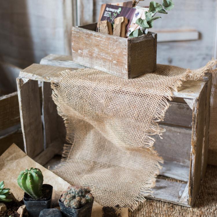 Rectangular Solid Wood Crates - RusticReach