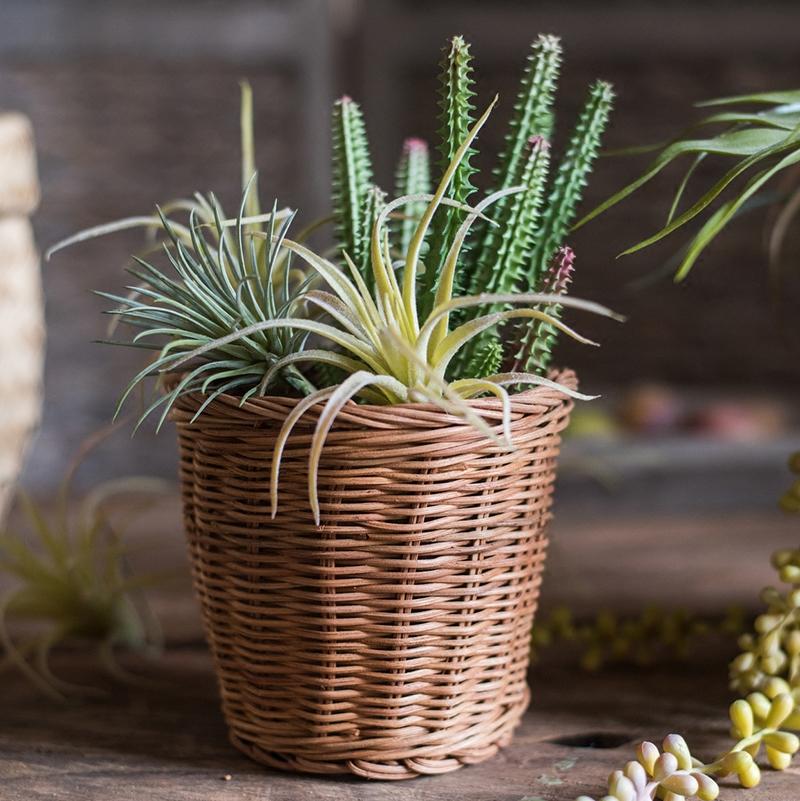 Round Rattan Basket - RusticReach