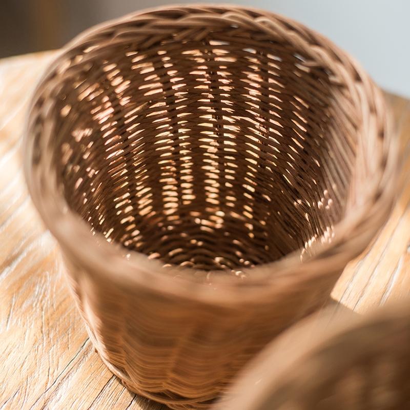 Round Rattan Basket - RusticReach