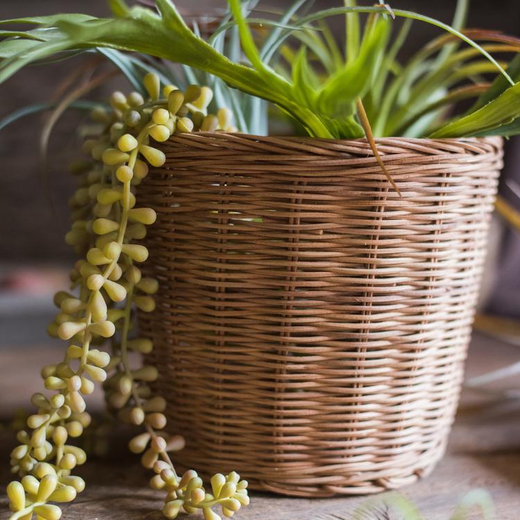 Round Rattan Basket - RusticReach