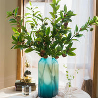 Silk Camellia Flower Leaf Stem in Champagne Pink or Purple - RusticReach