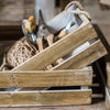Solid Wood Crate With Rope Handles - RusticReach