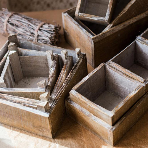 Square Solid Wood Table Box Set of 3 – RusticReach