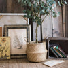 Straw Basket Pop Up Belly Basket - RusticReach