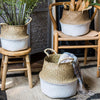 Straw Basket Pop Up Belly Basket - RusticReach