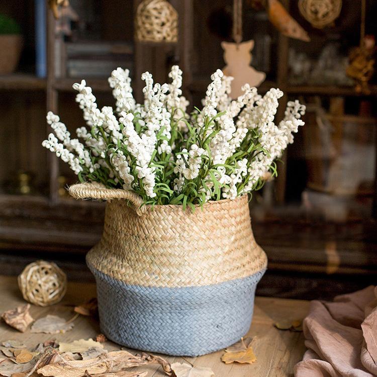 Straw Basket Pop Up Belly Basket - RusticReach