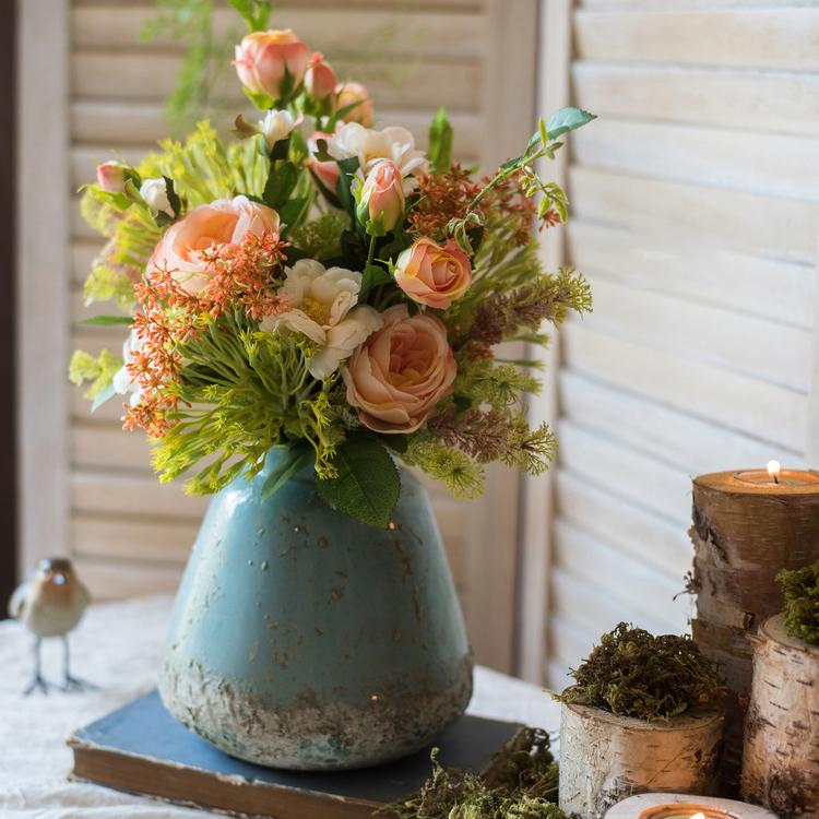 Turquoise Ceramic Vase - RusticReach