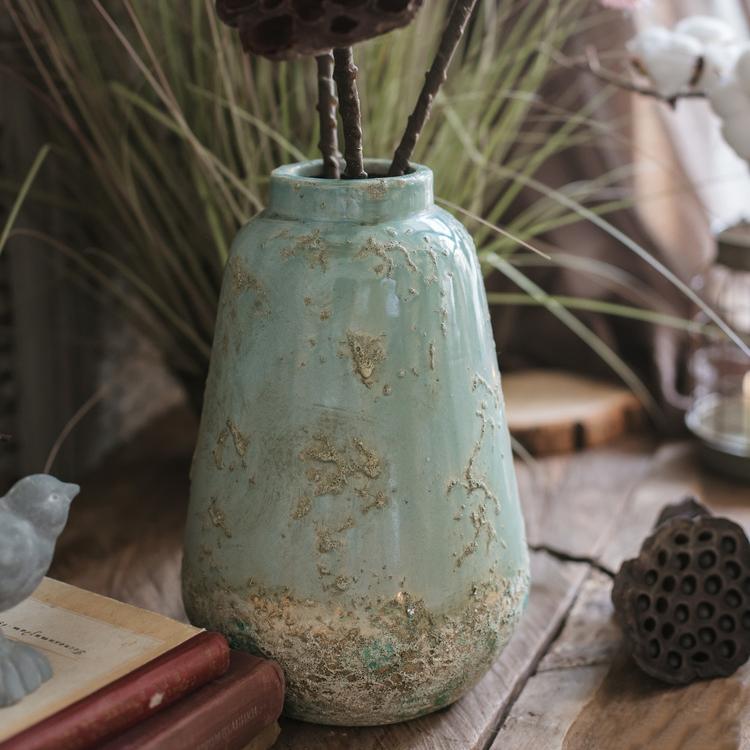 Turquoise Ceramic Vase - RusticReach