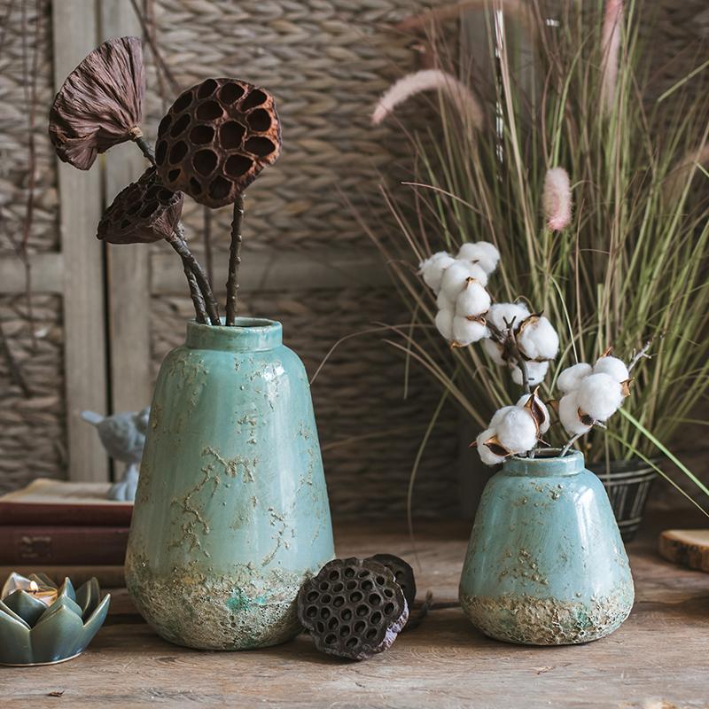 Turquoise Ceramic Vase - RusticReach