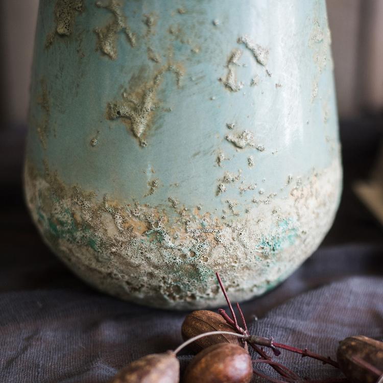 Turquoise Ceramic Vase - RusticReach