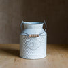 White Small Iron Flower Garden Barrel - RusticReach