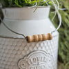 White Small Iron Flower Garden Barrel - RusticReach