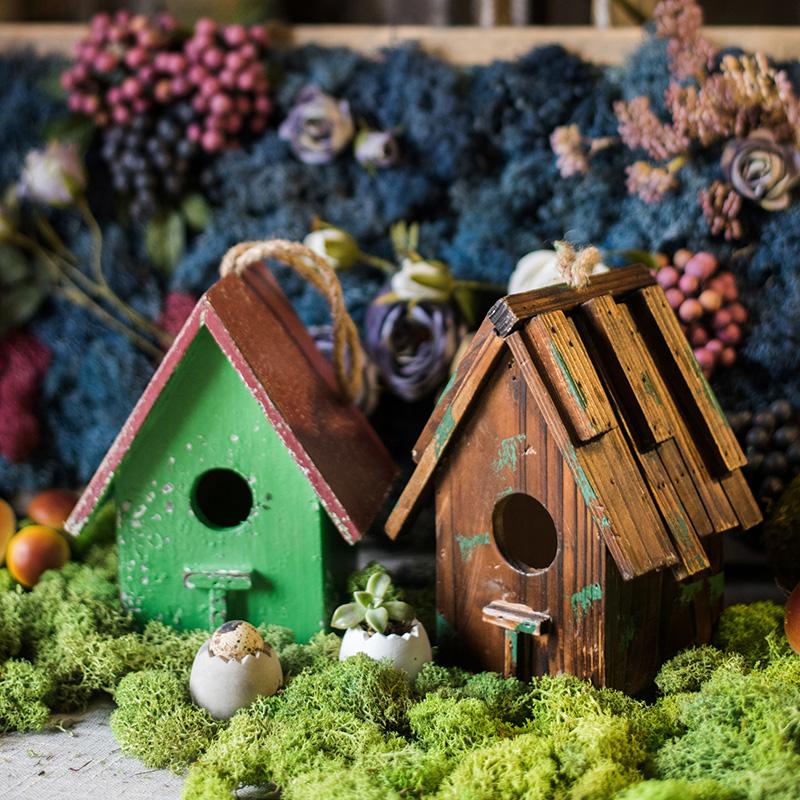 Wood Craft Bird's House Ornament - RusticReach