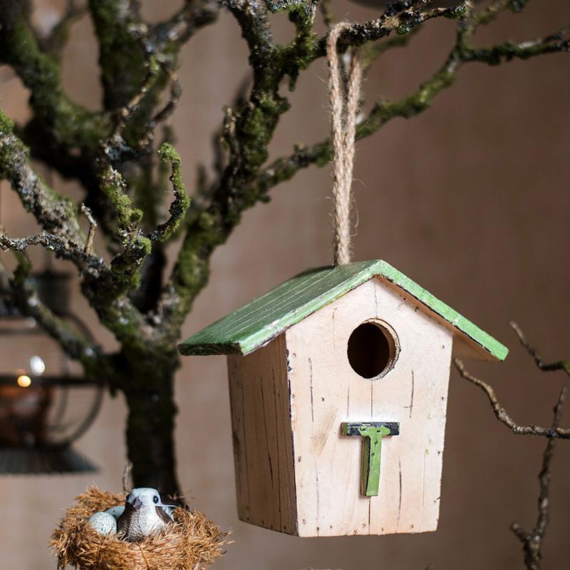Wood Craft Bird's House Ornament - RusticReach