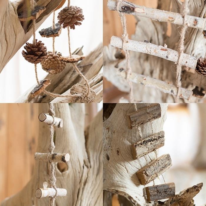 Wood String Ornament RusticReach 