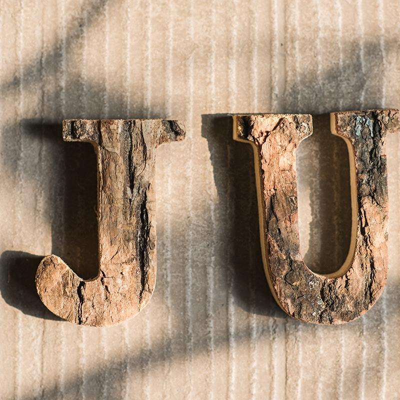 Wooden Alphabet Letter RusticReach 